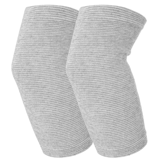 AOZUO 2pairs Elbow Sleeves, Compression Elbow Pads Soft Breathable Elbow Brace Elbow Support Sleeves Elbow Protector Strap Arm Knee Protector Band for Fitness Volleyball Tennis Golfers(Grey)