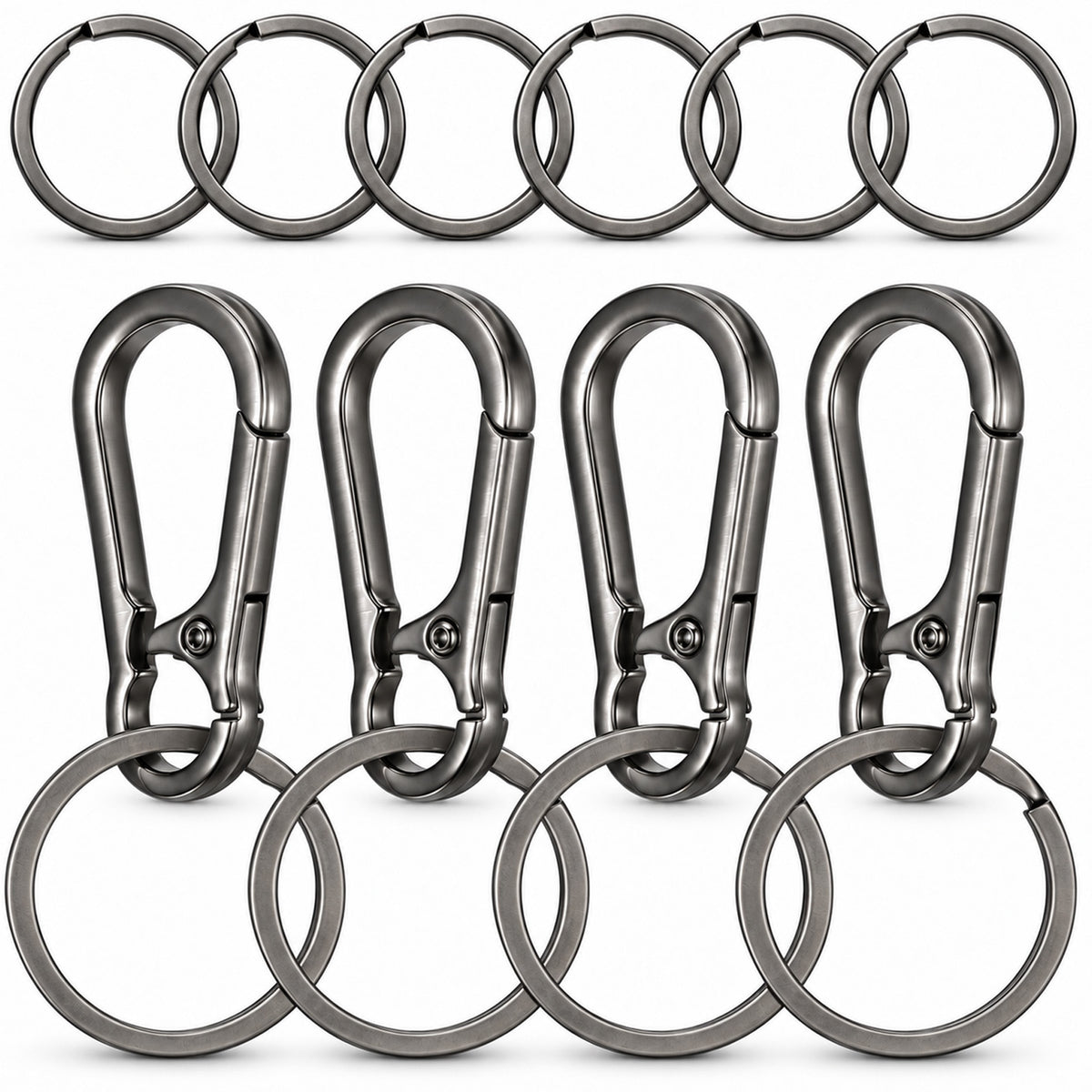 IANFAN 4Pcs Heavy Duty Keychain Carabiner Clip Portable Keyring Holder