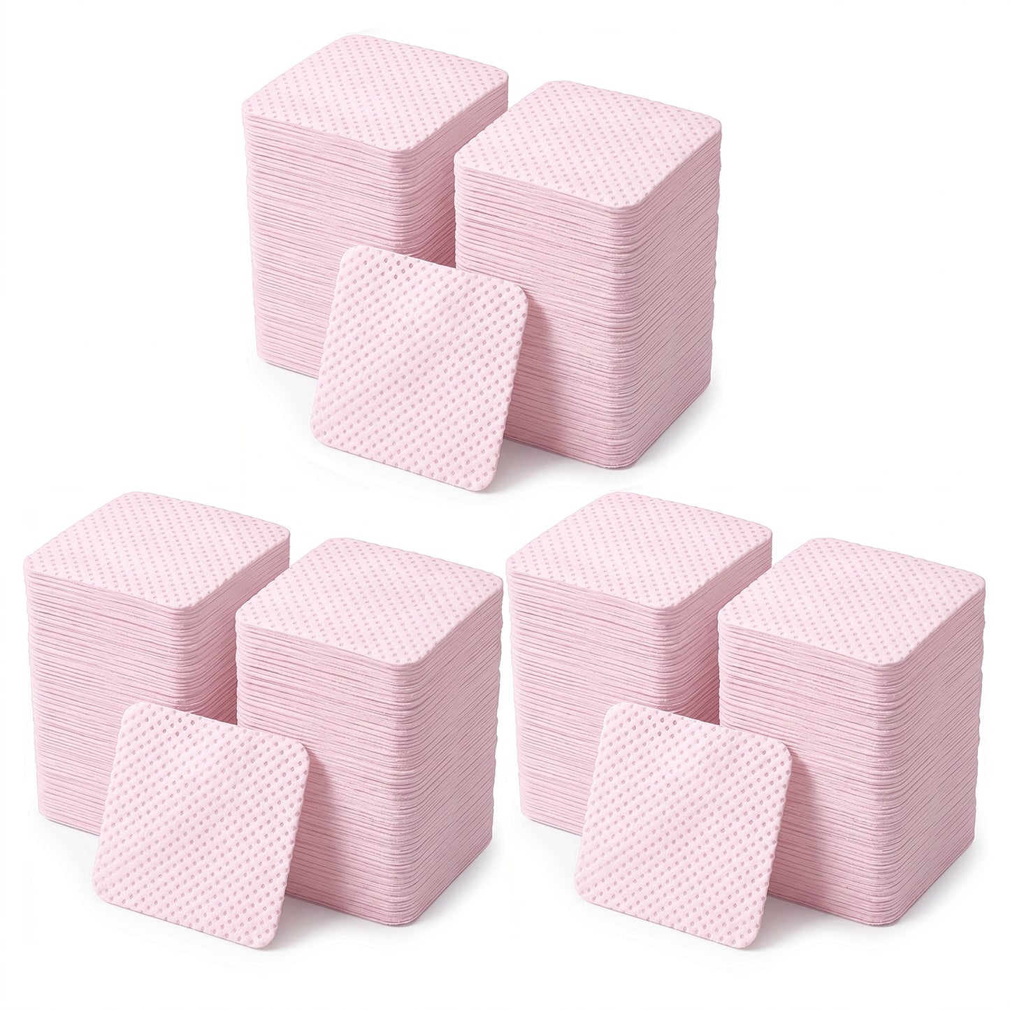 Amabro 1000 Pcs Lint Free Wipes for Nails, Nail Polish Remover Lint-Free Nail Wipe Pads UV Gel Absorbent Remover Clean Finish Gel Polish Soft Art Tool Cleaning Salon Essential Home Use(Pink)