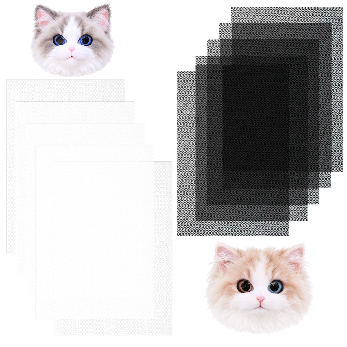 Jeffdad 10 Pcs 0.5mm Fursuit Eyes Mesh Waterproof Printable Mesh Sheet