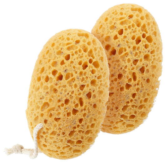 AOZUO Bath Sponge, 2pcs Larger Sponges Bath Honeycomb Shower Body Sponge Soft Exfoliating Shower Puff Dense Foam for Gentle and Deep Cleansing for Women and Men