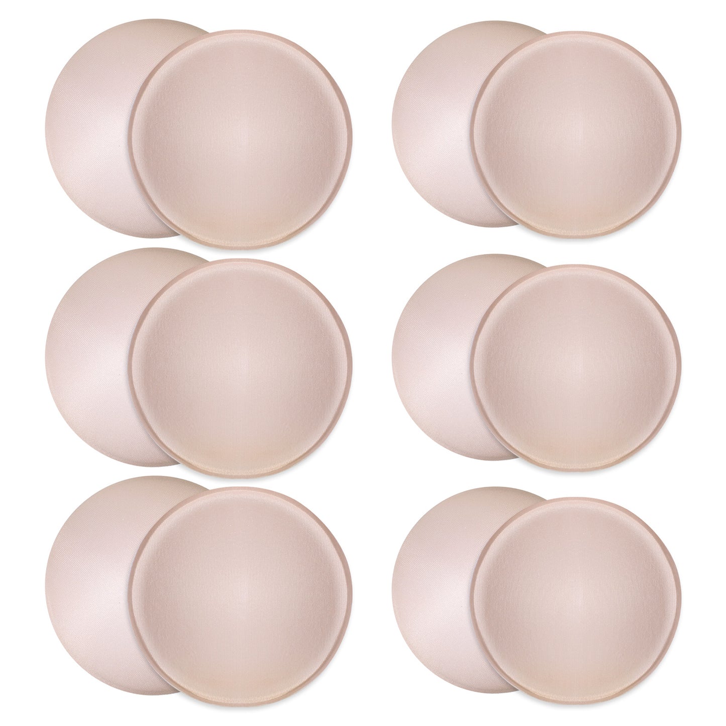 JJUNW 6 Pairs Round Bra Inserts Pads, Replacement General Pad for Bras