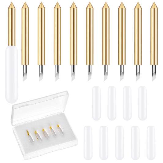 JIEYAO 10Pcs Premium Fine Point Blade, Niantime Replacement Cutting Blades, Compatible with Maker/Maker 3 Cutting Machines Explore Air/Air 2/Explore Air 3 Fine Point Blade Replacement(10)