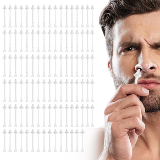 HJZHII 100 Pcs Nose Wax Sticks, Nose Picker Waxing Sticks Disposable Noses Waxing Kit nasal stick Noses Hair Remover Disposable Spatulas for Nostril Cleaning Home Ear Face Hair Removal Men Women