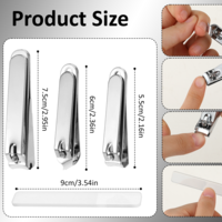 Molain Nail Clippers for Men Women, Stainless Steel Splashless Nail Clipper Set, Toenail Clippers, Fingernail Clipper, Ultra Sharp Toe Nail Clippers, Nail Cutter, Finger Nail Clippers Adult(Silver)