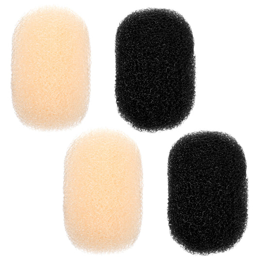 JIEYAO 4Pcs Bump It Up Volume Inserts Hair Combs, Fluffy Hair Maker Beehive Hair Style Tool Base Styling Clip Accessories for Women(Skin+Black)