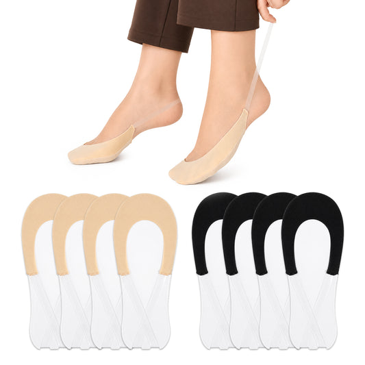 Andibro 6 Pairs No Show Toe Socks for Heels