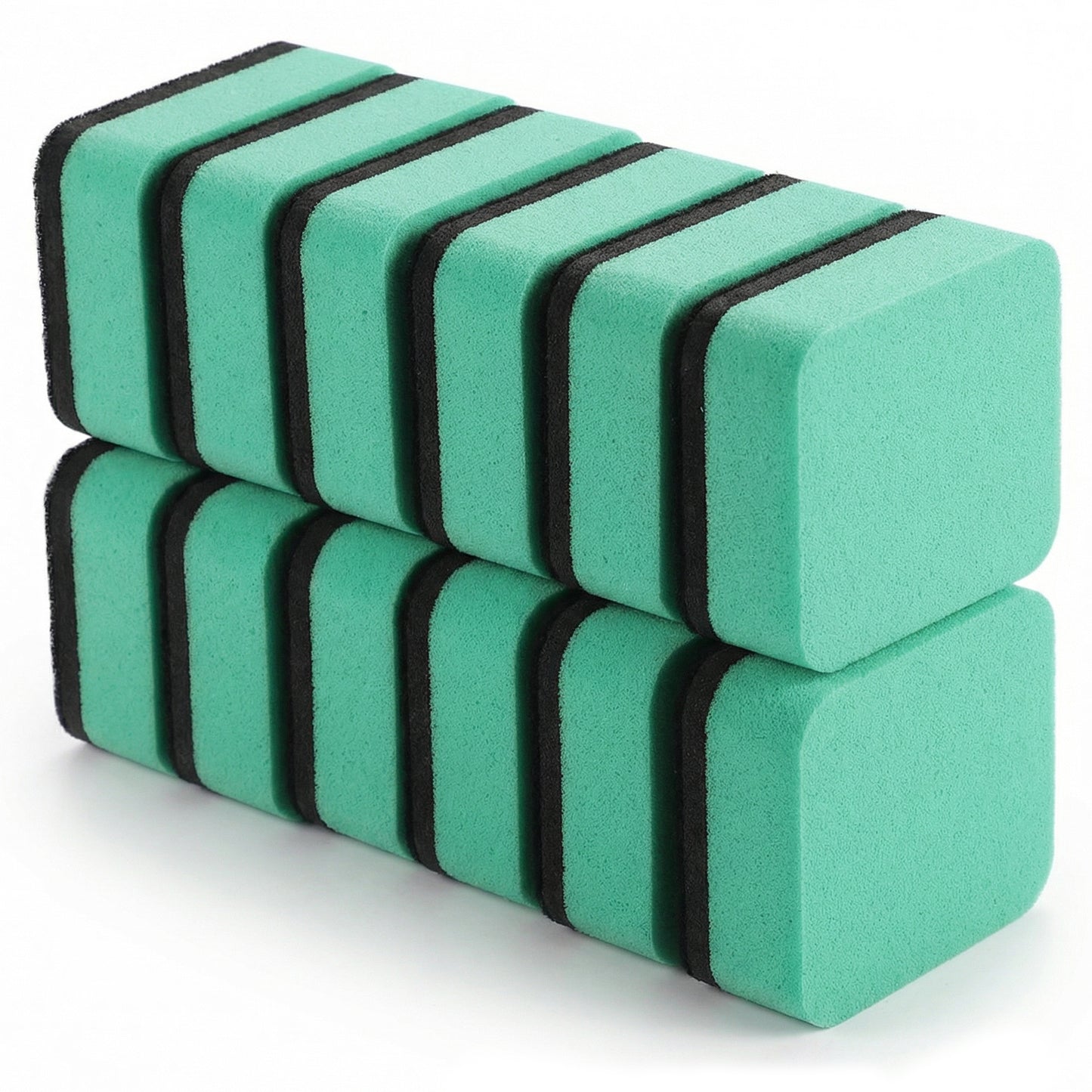 XLIUAX 12pcs Magnetic Whiteboard Erasers, Mini Dry Erase Eraser with Thick Felt Pad Chalkboard Cleaner Wiper for Cleaning Drywipe Boards for Home Office Classroom Supplies, 2" x 2"(Green)