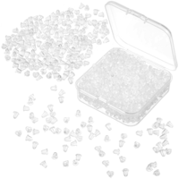 Bewudy 1200PCS Silicone Earring Backs, Clear Earring Backs Silicone Earplugs Bullet Earrings Back with Plastic Box for Hook Earplugs Studs Hoops
