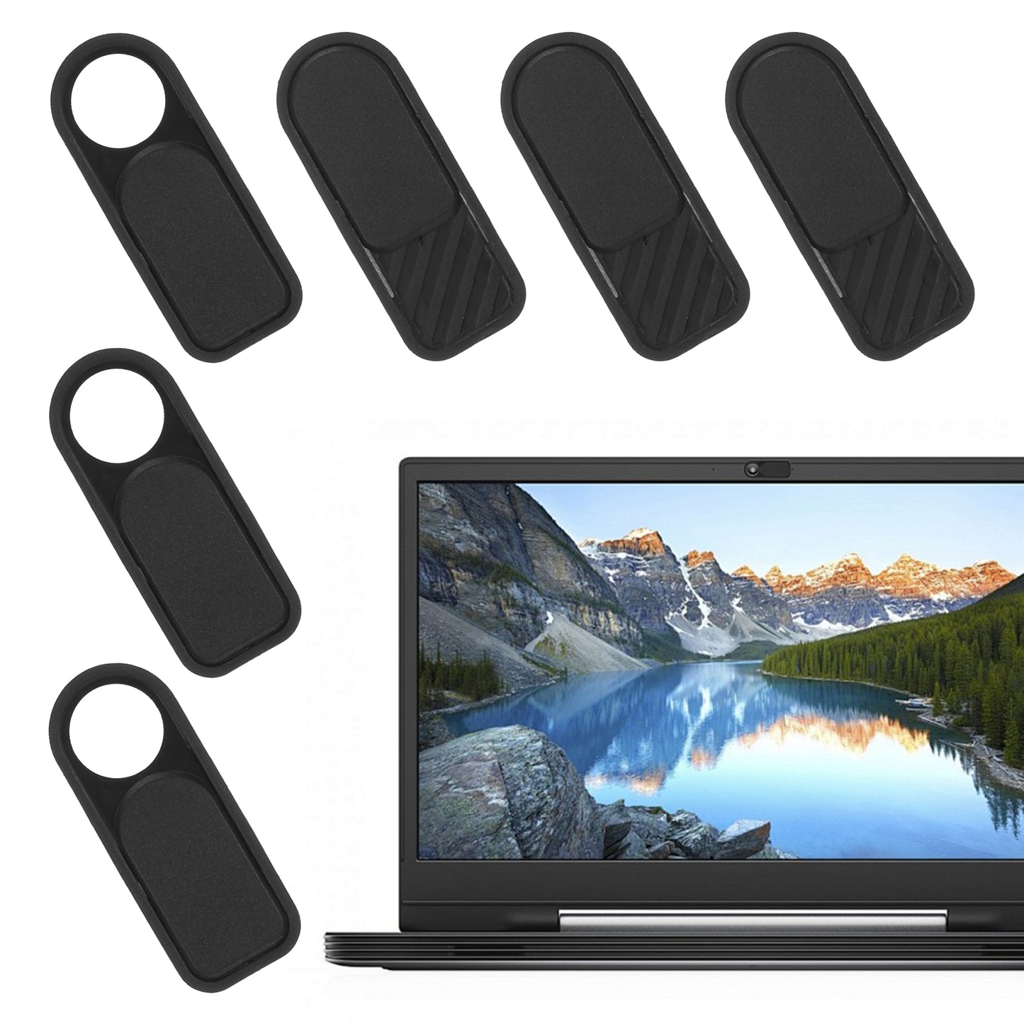Bewudy 6 PCS Laptop Camera Cover Slide, Ultra Thin Webcam Cover for Laptop, Computer, Tablet, Phone, Interior Cabin Camera, Web Cam Blocker Protect Your Privacy