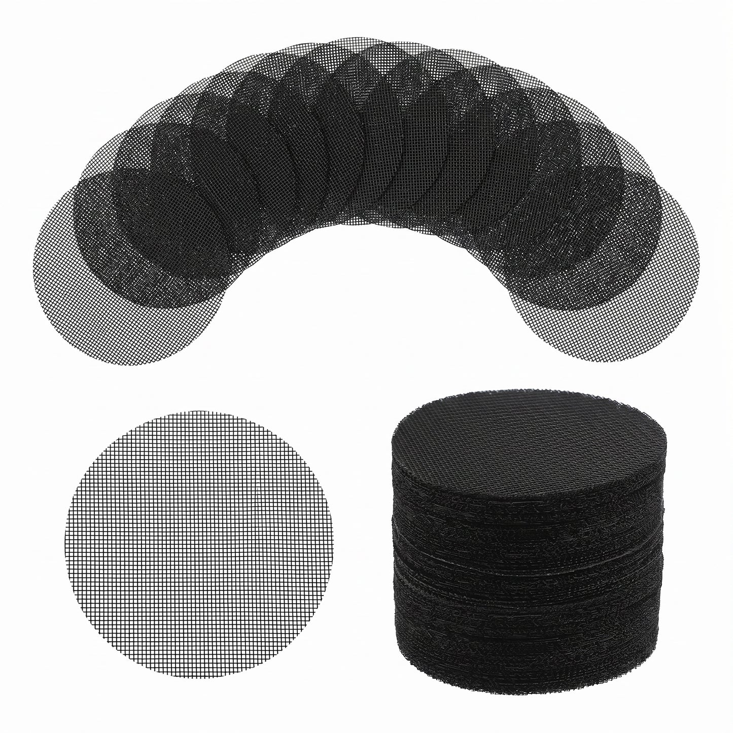 Amabro 200Pcs Flower Pot Mesh Pad, 4 Inch Drainage Mesh for Plant Pots Dia 5cm and 10cm Garden Drainage Grid Mat Improves Ventilation and Waterlogging Prevent Soil Loss Ant(Square)