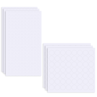 TIESOME Foam Adhesive Squares, 6 Sheets 2 Sizes Double Sided Self Adhesive Dots 3D Pop Foam Mount Precut Squares Strips Foam Tape for Crafts Scrapbook Supplies Office Accessories (White Circle)