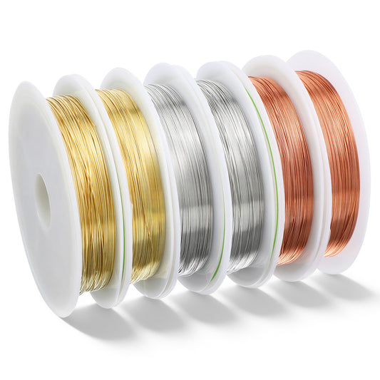 Molain 28 Gauge Copper Wire for Jewelry Making, 0.3mm Soft Beading Wire 15 Meters Per Roll for Bracelets Rings Earrings Wire Wrapping Crafts