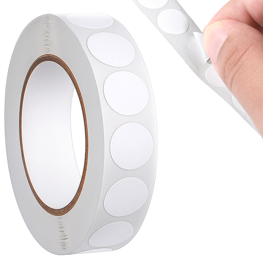 LXUEJIE 1000 Pcs White Dot Stickers, 0.5 Inch Round Sticker Labels, Blank Sticky Dots Sticker Writable White Color Coding Label for Office Shop Home Classroom Marking