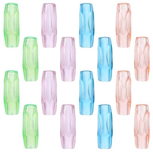 JJUNW 16 PCS Silicone Grippers for Pencil, Pencil Grippers for Handwriting, Relieving Fingers Fatigue Writing Aid Pencils Grips Ambidextrous for Adult Student Writing Drawing