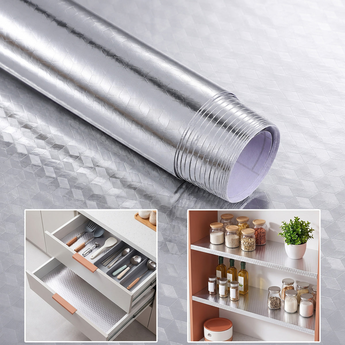 Yuanchan Adhesive Backsplash, Waterproof Oil Proof Kitchen Wallpaper