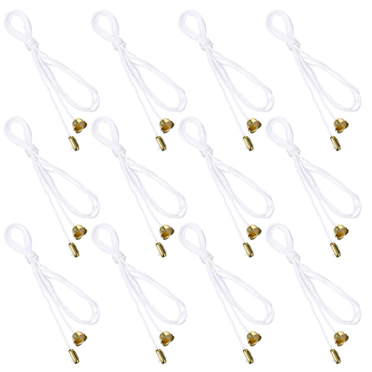 HJZHII 12 Pcs Pull Cord String, Light Bulb Switch Extender Pull Chain Extension Ceiling Fan Chain with Connector for Fixture Lights Bulb Ceiling Fan Light Fixture
