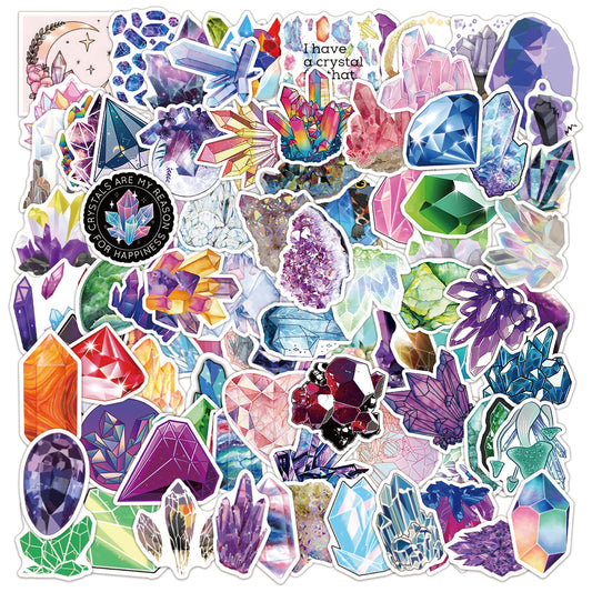 Molain 100Pcs Crystal Stickers, Gifts for Kids Teen Adults, Lovely Waterproof Vinyl Decals for Laptop Water Bottles Skateboards Bikes Cars Helmet Travel Luggage Guitar Toy Phones Party