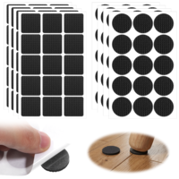 HJZHII 120Pcs Non Slip Furniture Pads Floor Protectors, Anti Slip Furniture Grippers Self Adhesive Rubber Feet Pads Anti Scratches Furnitures Feet Protectors for Hardwood Floors Table Sofa