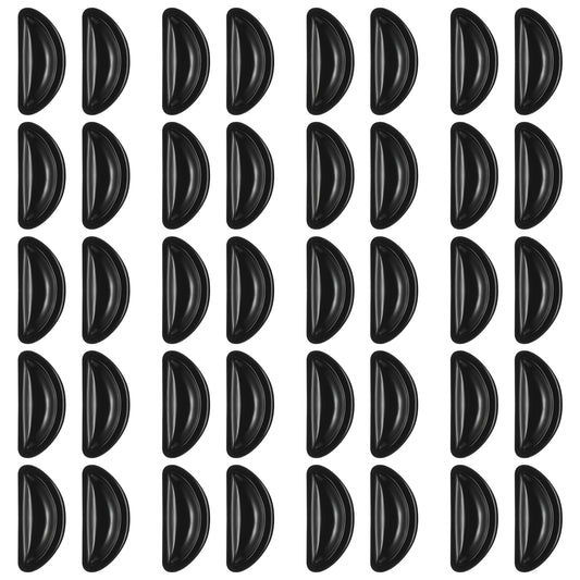 JIEYAO 20 Pair Black Eyeglass Nose Pads, 3mm Adhesive Glasses Nose Pad,Soft Silicone Glasses Nose Grips Non-Slip Sunglasses Nose Pads Replacement Heighten Air Chamber Nose Pads for Full Plastic Frames