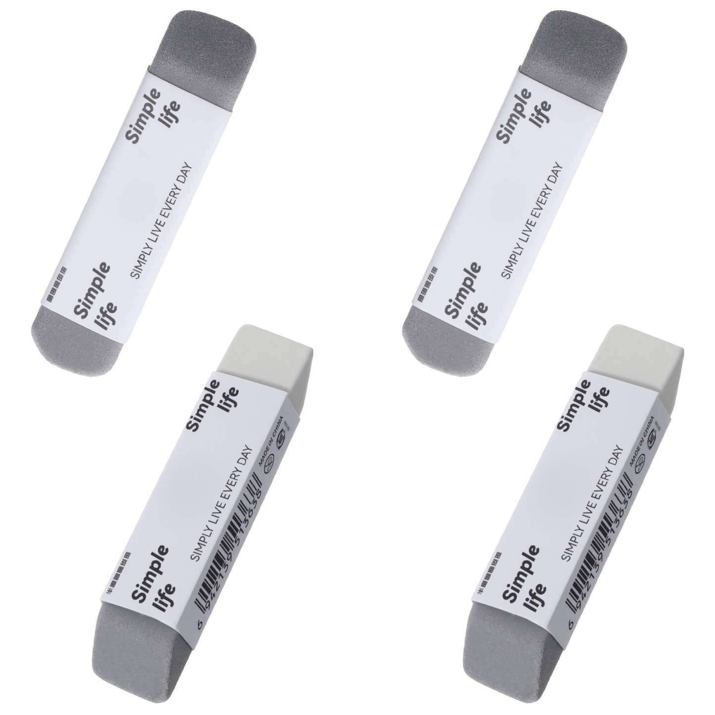 WJIAAA Sand Eraser,Ink Erasers,Frosted Sand Erasers Matte Pencil Eraser Double Head Use for Office Pen Fountain Pen Pencil 4 Pack
