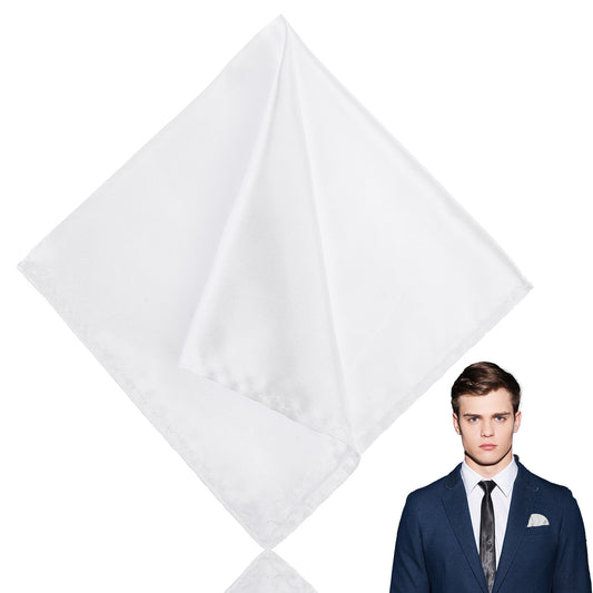 BOHUIZ Men's Pocket Square Satin Pocket Square for Men Solid Color Handkerchief Suit Pocket Squares Classic Pure Silk Hankies