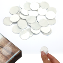 Bewudy 50 PCS Glass Table Top Anti Slip Pads Self Adhesive, 0.98" Glass Table Top Bumpers, Clear Rubber Glass Table Top Grippers, for Glass Table Top Spacer to Avoid The Movement of Glass (25MM/0.98")