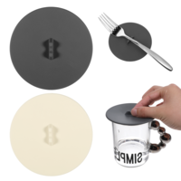 simarro 6pcs Silicone Cup Lids, Reusable Tea Cup Covers Anti-dust Seal Airtight Silicone Covers for Mugs, Tea Cups, Coffee Cups 10cm/3.94 inch(2)