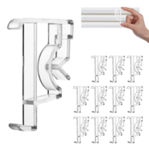 Molain 12 Pcs 2" Transparent Plastic Valance Clips Blind Clips Replacement Parts for Horizontal Blind Valance, Curtain & Drape Retainer Holder Clips, Hidden Design