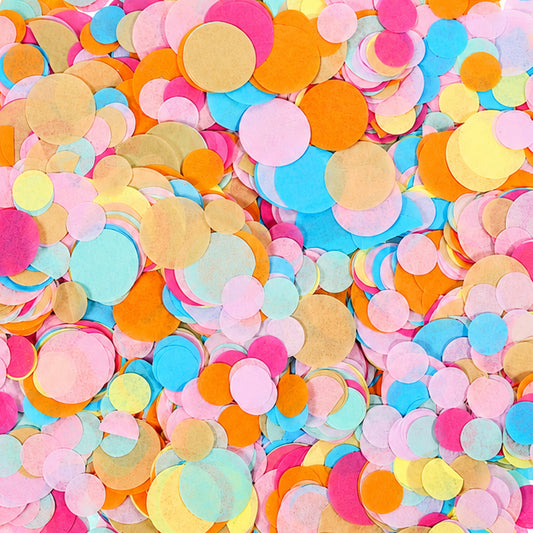 HJZHII 10000Pcs Round Tissue Paper Confetti, 0.59&1 Inch Multicolor Circles Table Confetti Table Rainbow Sprinkles Circle Dots Tissue Paper Dots for Balloons Arts Craft DIY Scrapbooking Birthday Party