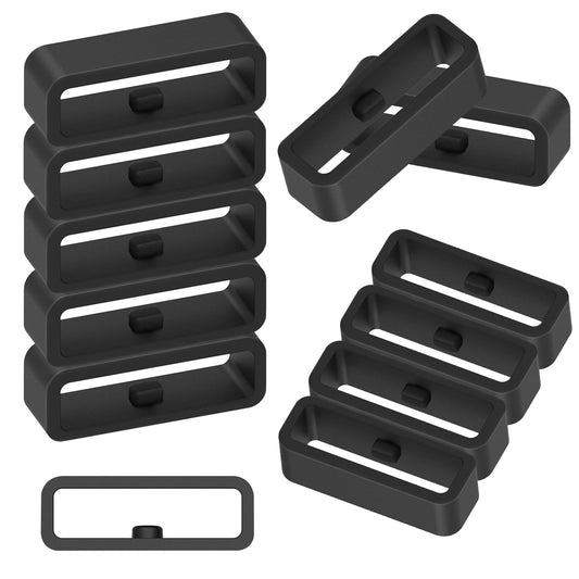 Molain 12Pcs Rubber Replacement Watch Band Strap Loops, Silicone Watch Band Holder, Watch Strap Keeper, Smartwatch Band Retainer Loop, Watch Fastener Rings (4x18mm + 4x20mm + 4x22mm)