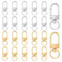 Giantree 30 Pcs Metal Lobster Claw Buckles, Swivel Snap Keychains Clip Hooks, Lanyard Swivel Snap Hooks, Keychain Hook with Key Rings for Making Keychain DIY Crafts Jewelry Making Pet Collars
