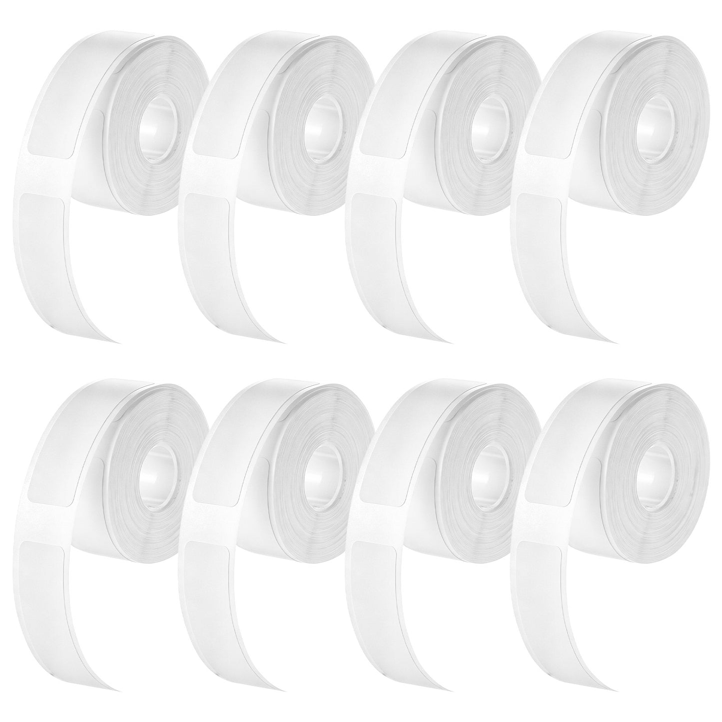 HJZHII 8 Rolls Label Maker Tapes, 12 x 40mm Thermal Labels Sticker 1280 Pcs White Print Master Labels Self-Adhesive Thermal Label Printer Sticker for Office