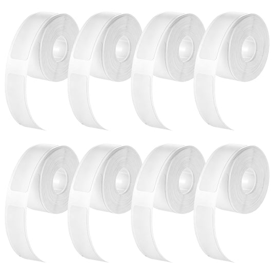 HJZHII 8 Rolls Label Maker Tapes, 12 x 40mm Thermal Labels Sticker 1280 Pcs White Print Master Labels Self-Adhesive Thermal Label Printer Sticker for Office