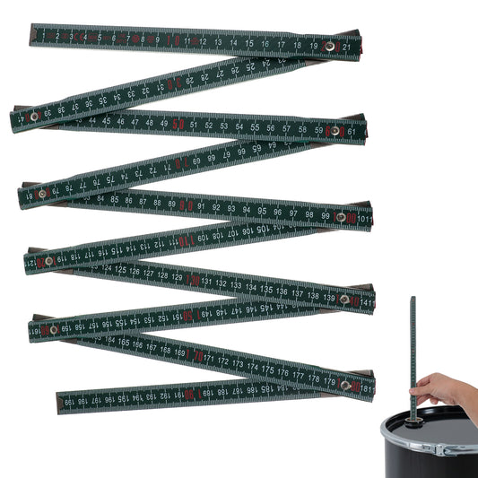 AOZUO Folding Oil Tank Level Gauge, 78"/2m Portable 10-Fold Oil Tank Level Monitor, Durable Wooden Folding Fuel Tanks Ruler for Checking Accurate Fuel Levels Heating Oils and Deep Storage Tanks(Green)