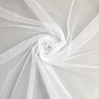 LIQWEI 1.6×1.5m White Mesh Fabric Soft Mesh Netting Slightly Stretchy for Sewing Projects, Shopping Bag, Backpack Pocket and Straps and Netting Clothes