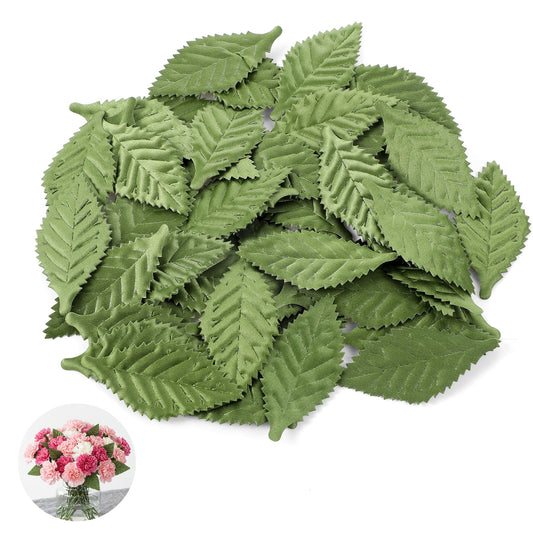 Amaxiu 150 Pcs Green Fake Leaves, Faux Single Leaf Artificial Leaves for DIY Craft Fake Leaf Decoration for crafting Home Wedding Party Decoration, 6.5x3cm