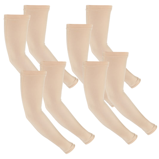 HJZHII 4 Pairs Protective Arm Sleeves, Arm Sleeve with Thumb Hole Cooling UV Sun Protection Cover Arms Sleeves Tattoo Cover Up Sleeve Bruising Abrasions for Men Women Elderly Outdoor Thin Skin