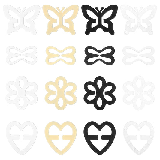 IANFAN 16 Pcs Bra Strap Clips, Anti-Slip Bra Straps Holder Clips for Racerback Bra Strap Holders to Hide Straps Plastic Bras Converter Cleavage for Conceal Straps and Anti-Slip Control