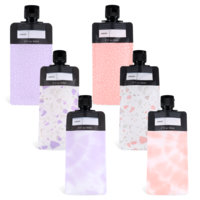 JIYIN 6 Pcs Travel Pouches for Toiletries, 3oz Leak Proof Empty Squeeze Pouches, Refillable Size Containers for Liquids, Portable Travel Pouch for Shampoo Conditioner Lotion Body Wash