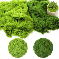 HJZHII 100g Artificial Moss, Fake Moss Dark Green Light Green