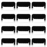 Molain 12 Pack Cat Water Fountain Sponge Filters, Replacement Foam Filters for 67oz/2L Pet Fountain 81oz/2.4L Stainless Steel Dog Drinking Fountain, U Shape