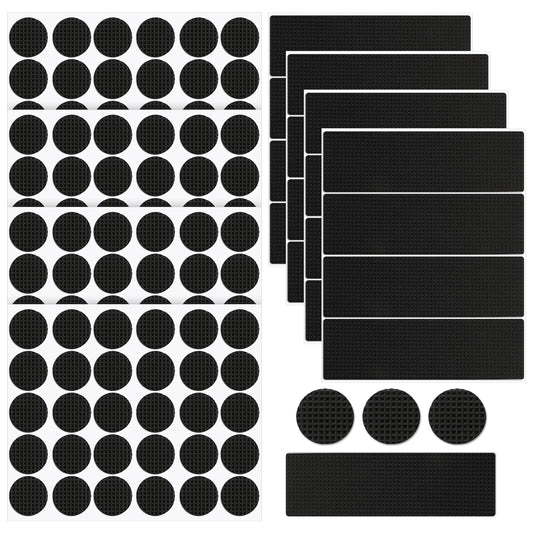 HJZHII 136 Pcs Non Slip Furniture Pads, 3mm Thick Rubber Furniture Pads Floor Protectors Self Adhesive Chair Leg Pad Anti Scratch Furnitures Feet Protectors for Hardwood Floor