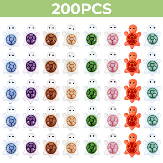 AOZUO 200Pcs Mini Resin Turtles, Tiny Turtles for Crafts,