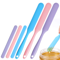JIEYAO 6Pcs Non-Stick Silicone Waxing Spatulas Set, Reusable Silicone Spatula Wax Hair Applicator Removal Sticks Hard Wax-Scraper Eyebrow-Wax Sticks for Home Salon Body Use