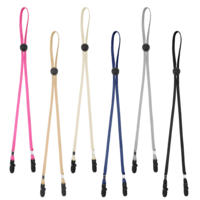 Bewudy 6PCS Adjustable Hat Straps for Wind, Removable Anti-Loss Hat Strap Clips, Adjustable Hats Strap Clips, Hats Chin Cord for Golfing, Fishing, Boating