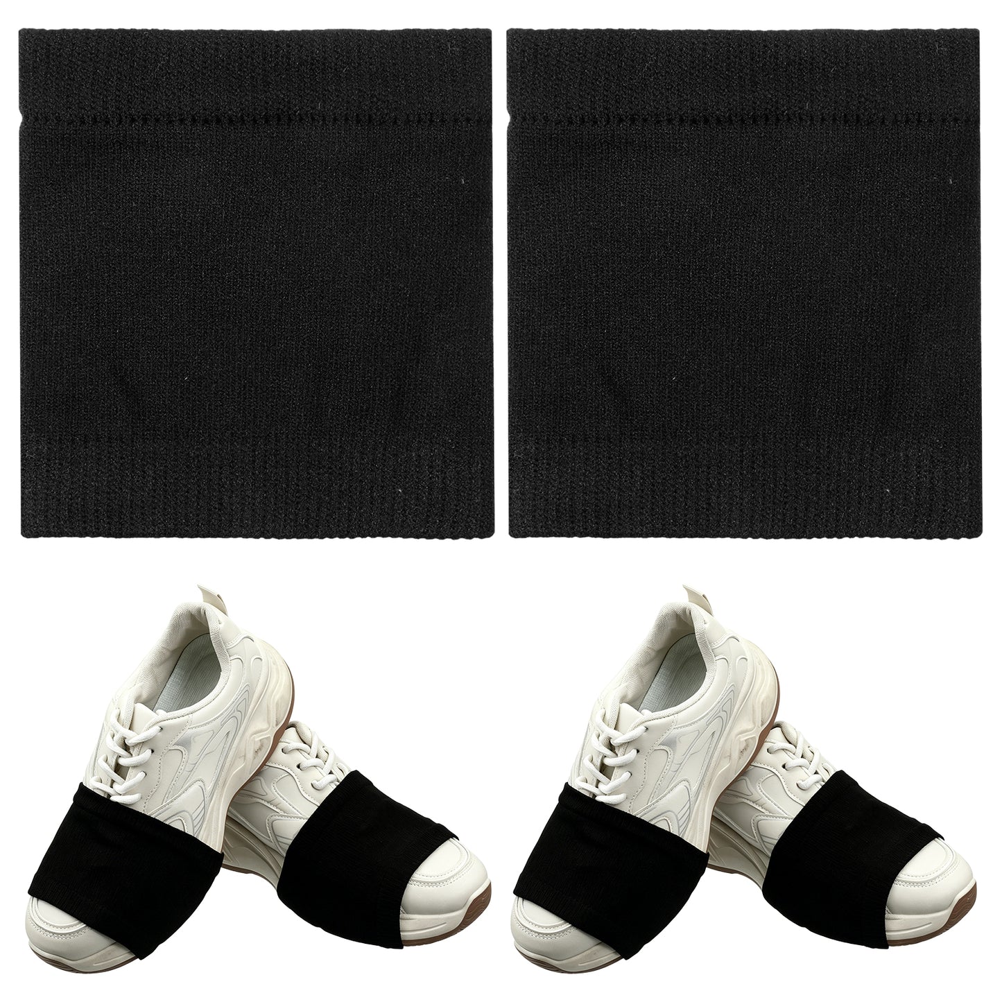 HJZHII 2 Pairs Dance Socks Over Shoes, Unisex Over Sneaker Dance Socks Anti-Slip on Smooth Floors Shoe Covers for Dancer Ballet Equipment for Turns & Spins, Dancing Accessories(Black)