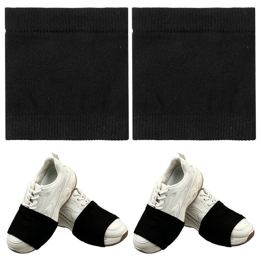 HJZHII 2 Pairs Dance Socks Over Shoes, Unisex Over Sneaker Dance Socks Anti-Slip on Smooth Floors Shoe Covers for Dancer Ballet Equipment for Turns & Spins, Dancing Accessories(Black)