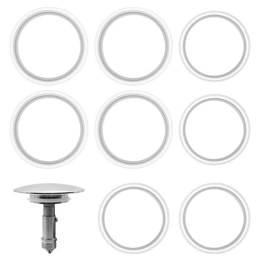cobee 8Pcs Bath Plug Seals, Sink Plug Rubber Seal, O Rings Seal Rubber Sinks Plugs Replacement, Pop Up Sink Pluging Replacement for Metal Sinks, Basin and Bath Plugs