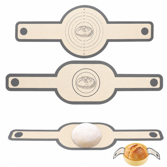 HJZHII 2Pcs Silicone Bread Sling for Dutch Oven, Non-Stick Reusable Bread Baking Mats with Long Handles Oval Round Silicone Sourdough Mat Easy to Transfer Sourdough Breads